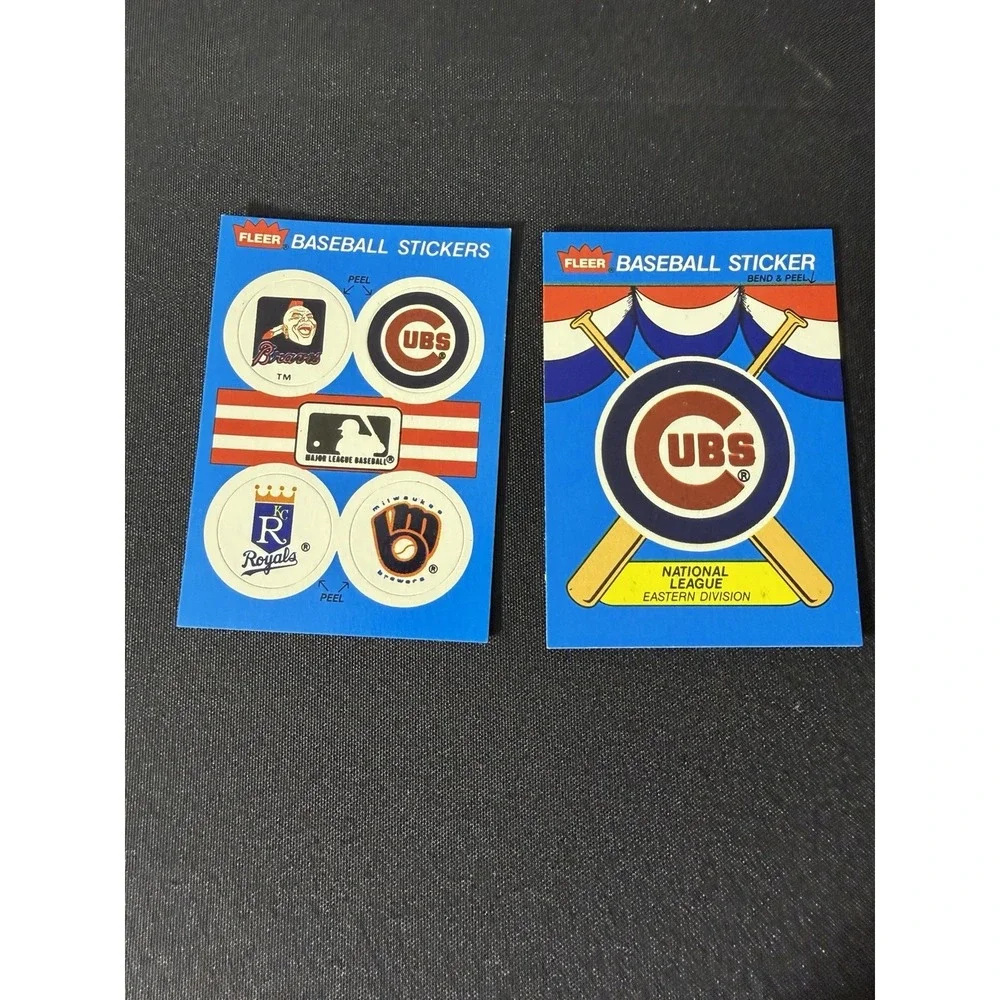1989 Fleer MLB: Atlanta Braves Chicago Cubs Royals Brewers‎ NNO Team Stickers